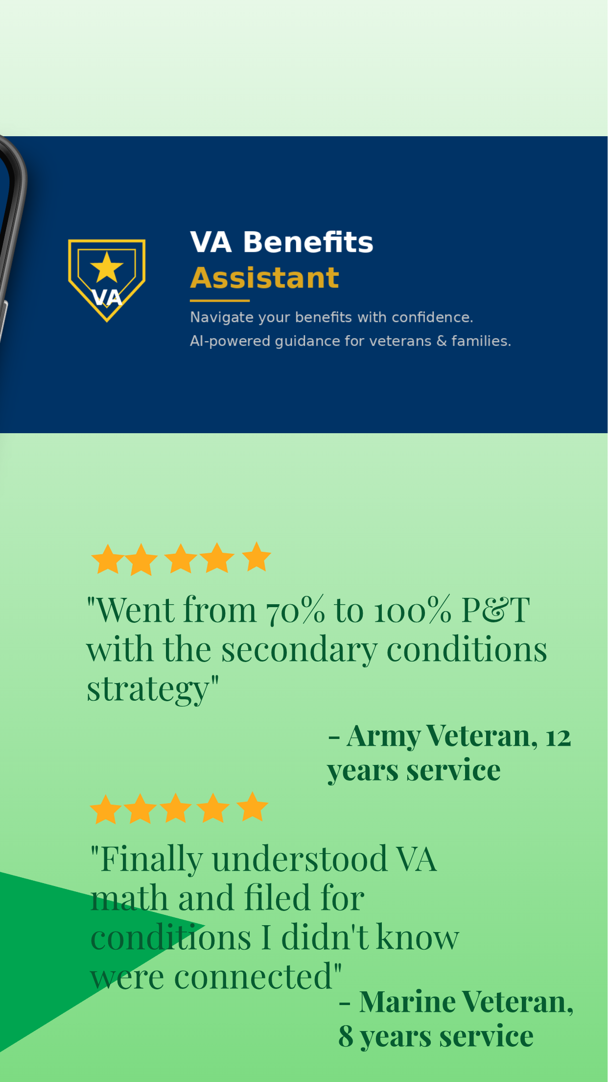 Veterans community and benefits hub